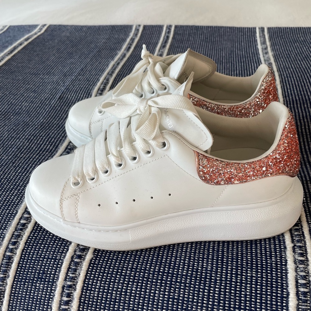 Alexander McQueen sneakers- rose gold glitter